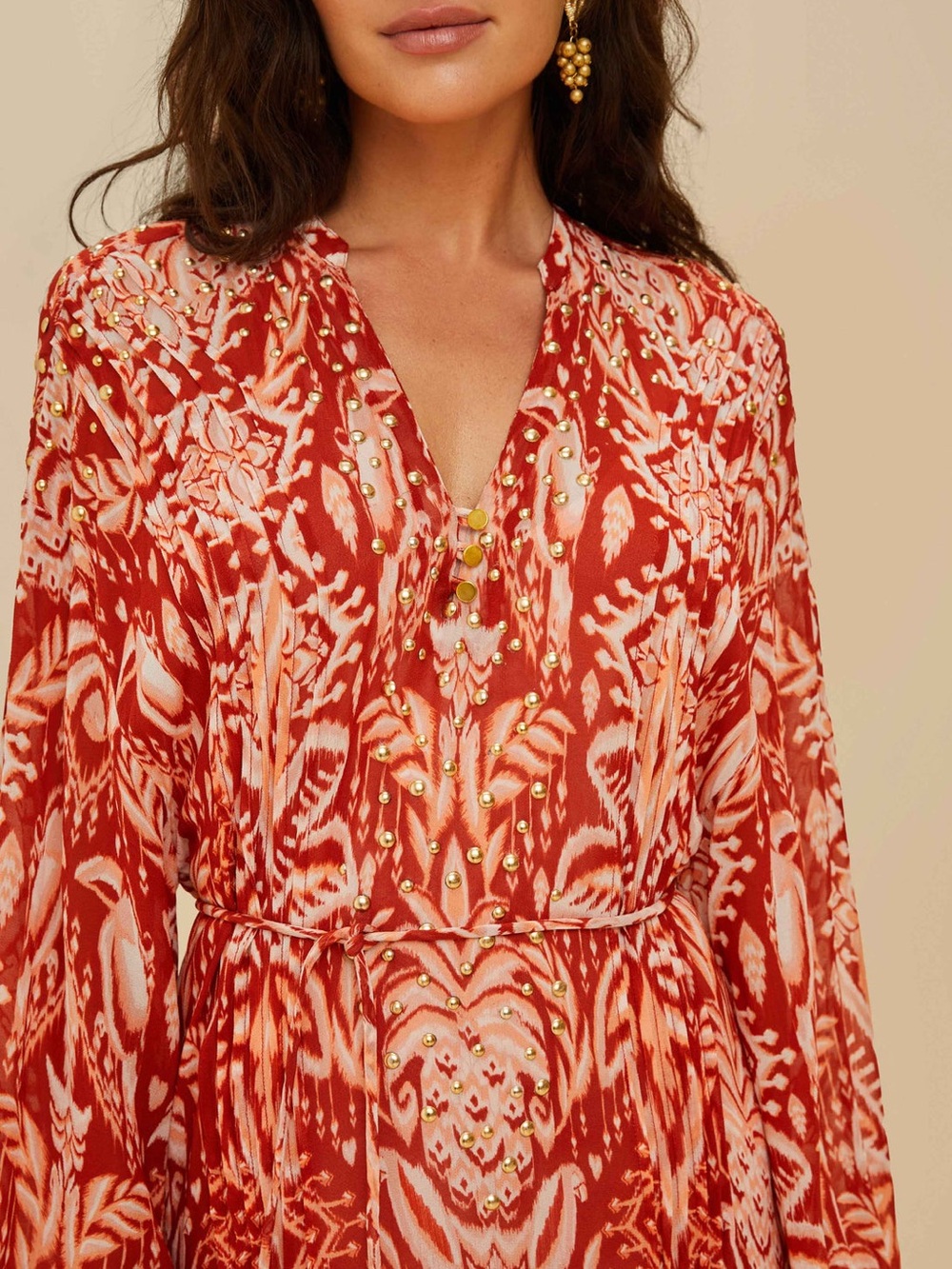 Farm Rio Tapestry Metallic Dress - Picture 6 of 9